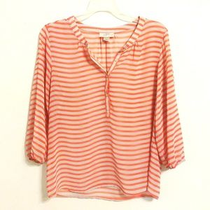 Ann Taylor LOFT Striped Blouse Top Spring Shirt